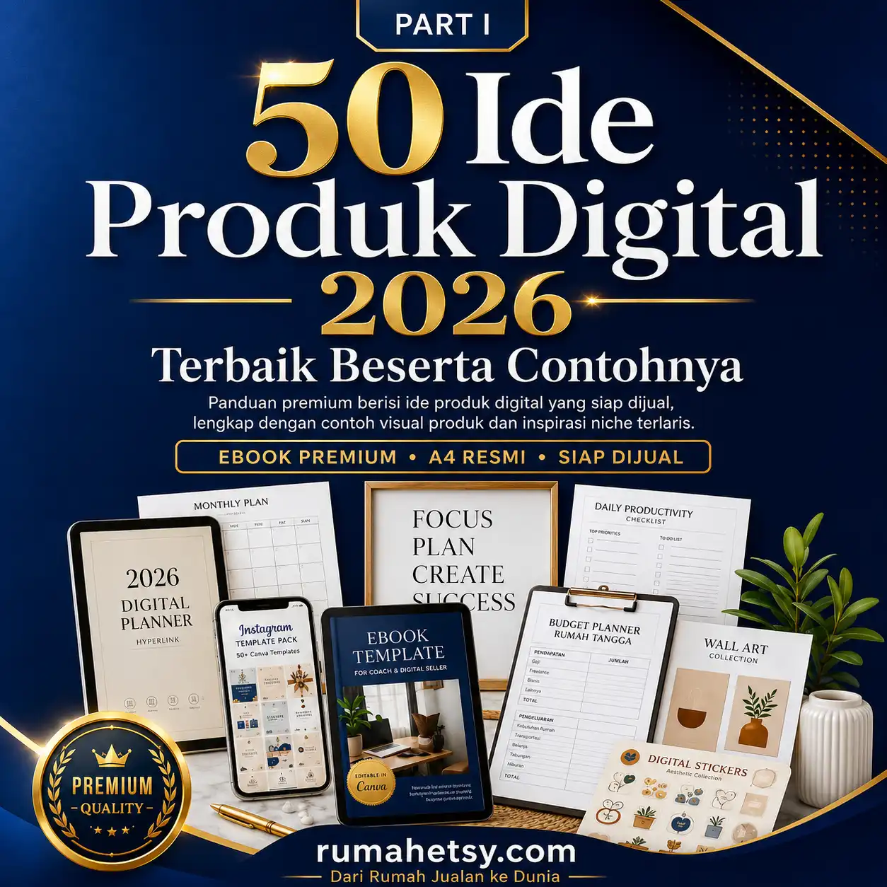 50 Ide Produk Digital 2026 Terbaik Beserta Contohnya | Ebook Premium Rumah Etsy